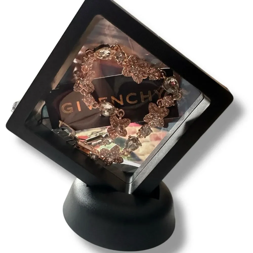 Givenchy Bracelet Pink Stones & Rose Tone Metal COMES IN DISPLAY CASE NWT
